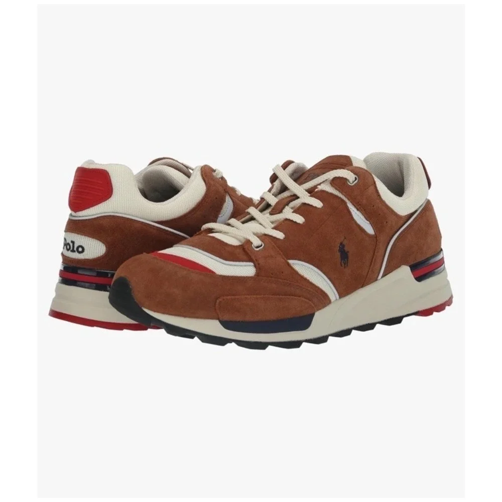 Polo Ralph Lauren Men's Trackster 200 Sneaker Shoes Color Teak Size 12